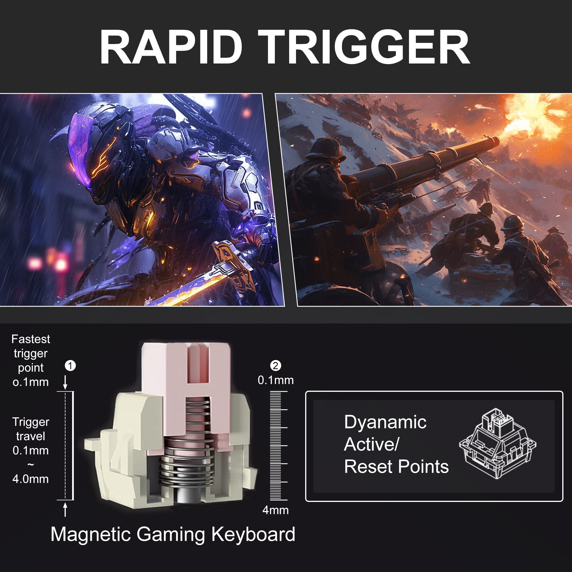 MageGee Captain72 Wired Magnatic Keyboard (Magnatic Lubed Fairy Rabbit switch)