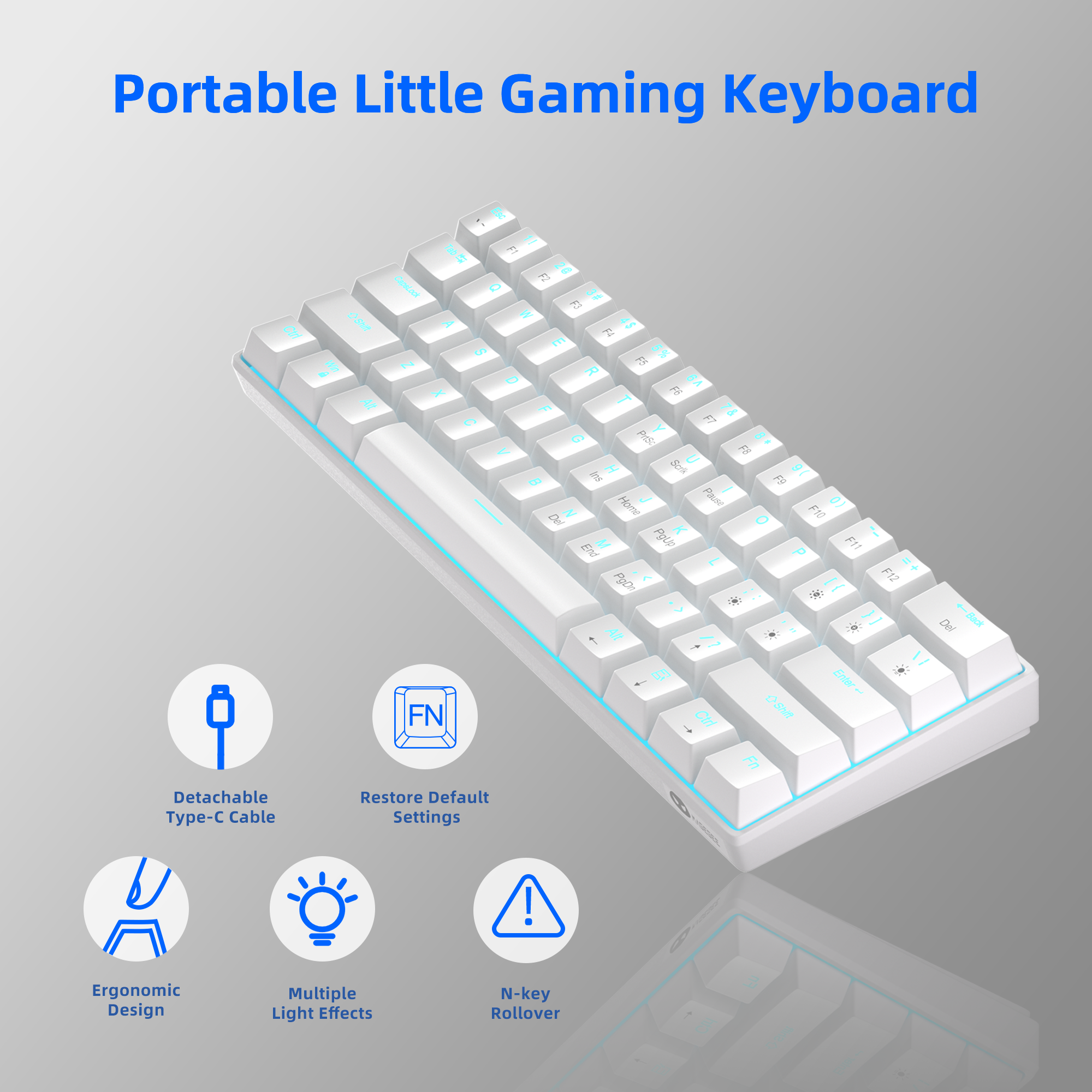 MageGee STAR61 Wired Mechanical Keyboard RED SWITCH