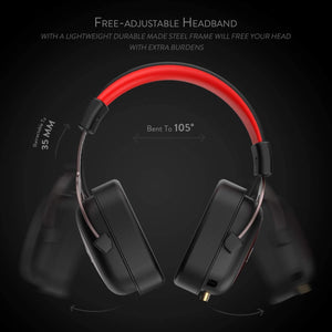 Redragon H510 Zeus Wired Gaming Headset – 7.1 Surround Sound, 53mm Drivers, Detachable Mic, USB + 3.5mm