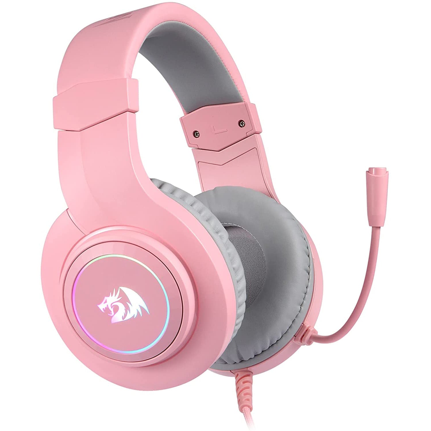 Redragon H260 RGB Gaming Headphone,3.5mm Surround Sound Computer Headset Earphones Microphone For PC MAC PS4 Xbox One