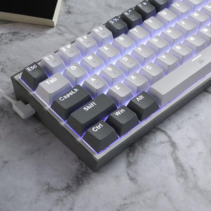 Redragon K617-RGB White/Gray Mechanical Gaming Keyboard – 60% Compact, RGB, Hot-Swappable