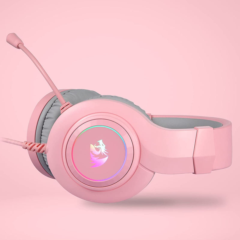 Redragon H260 RGB Gaming Headphone,3.5mm Surround Sound Computer Headset Earphones Microphone For PC MAC PS4 Xbox One