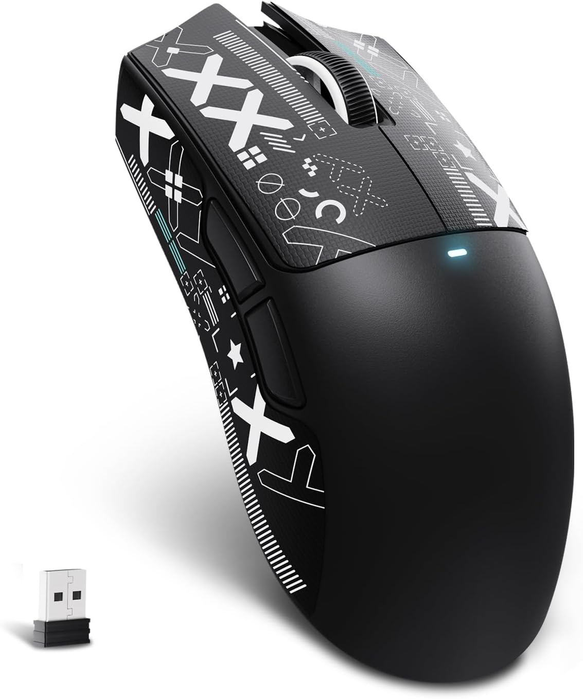 ATTACK SHARK X11SE Ultra-Light Wireless Gaming Mouse,22000 DPI,Tri-Modes BT5.2/Type-C Wired/2.4G,PixArt PAW3311 Gaming Sensor,5 Programmable Buttons for Laptop,PC,Mac Gamer(Black&Sticker)