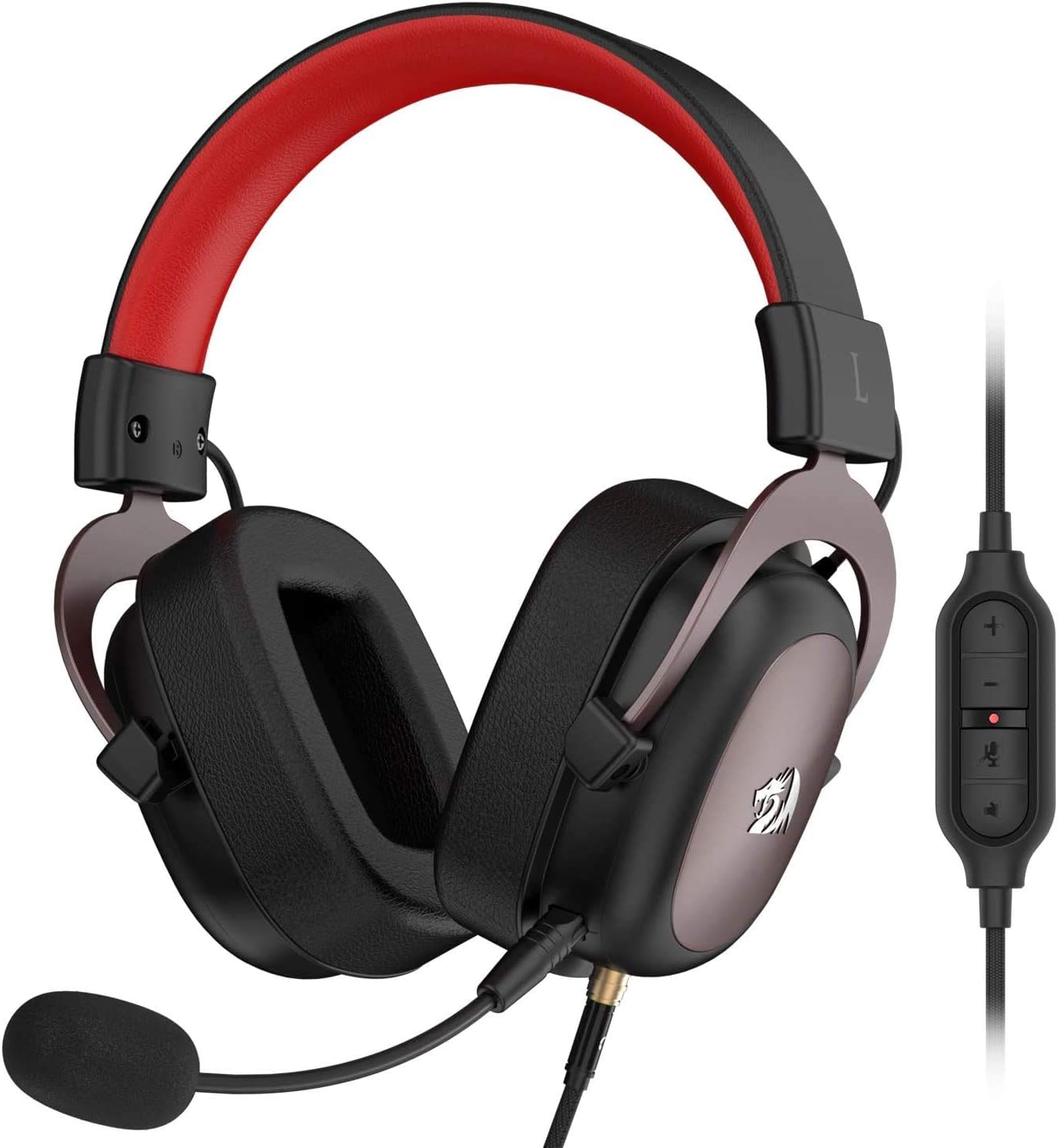 Redragon H510 Zeus Wired Gaming Headset – 7.1 Surround Sound, 53mm Drivers, Detachable Mic, USB + 3.5mm
