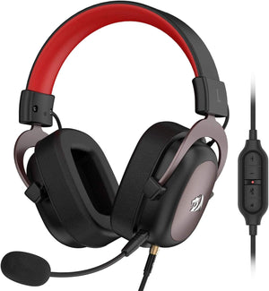 Redragon H510 Zeus Wired Gaming Headset – 7.1 Surround Sound, 53mm Drivers, Detachable Mic, USB + 3.5mm