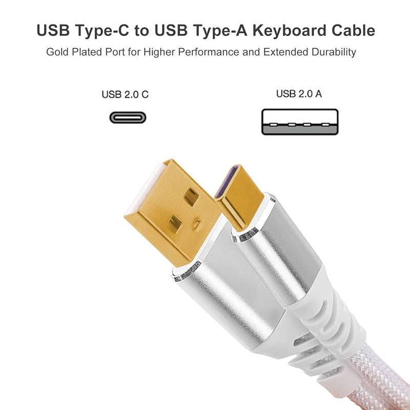 Redragon A115B Type C USB Coiled Spring Wire Cable
