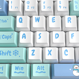 MageGee MK-Box Snoman Wired Mechanical Keyboard (Ivory white switch Lubed Switchs Sound Foam Layer)