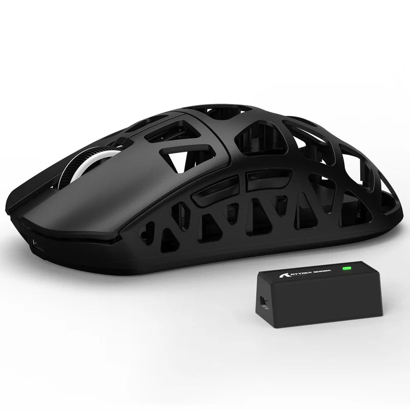 ATTACK SHARK R3 46g Superlight Magnesium Alloy Wireless Gaming Mouse, BT/2.4G/Wired Computer Mouse, 8KHz Polling Rate, PAW3395 26K DPI Sensor Programmable Mice Griptape for PC/Laptop/Mac (Black)