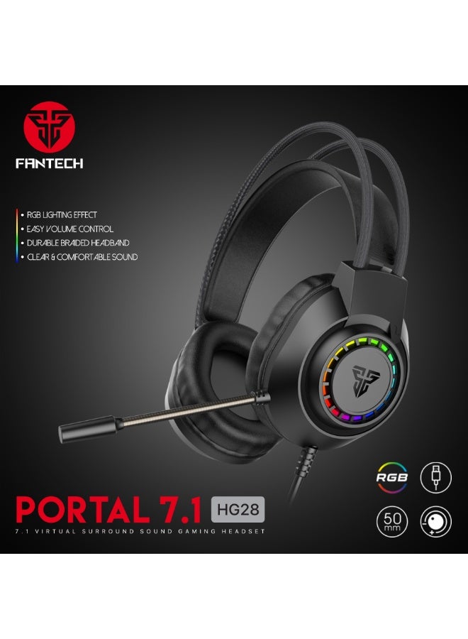 FANTECH HG28 PORTAL 7.1 Gaming Headset Black