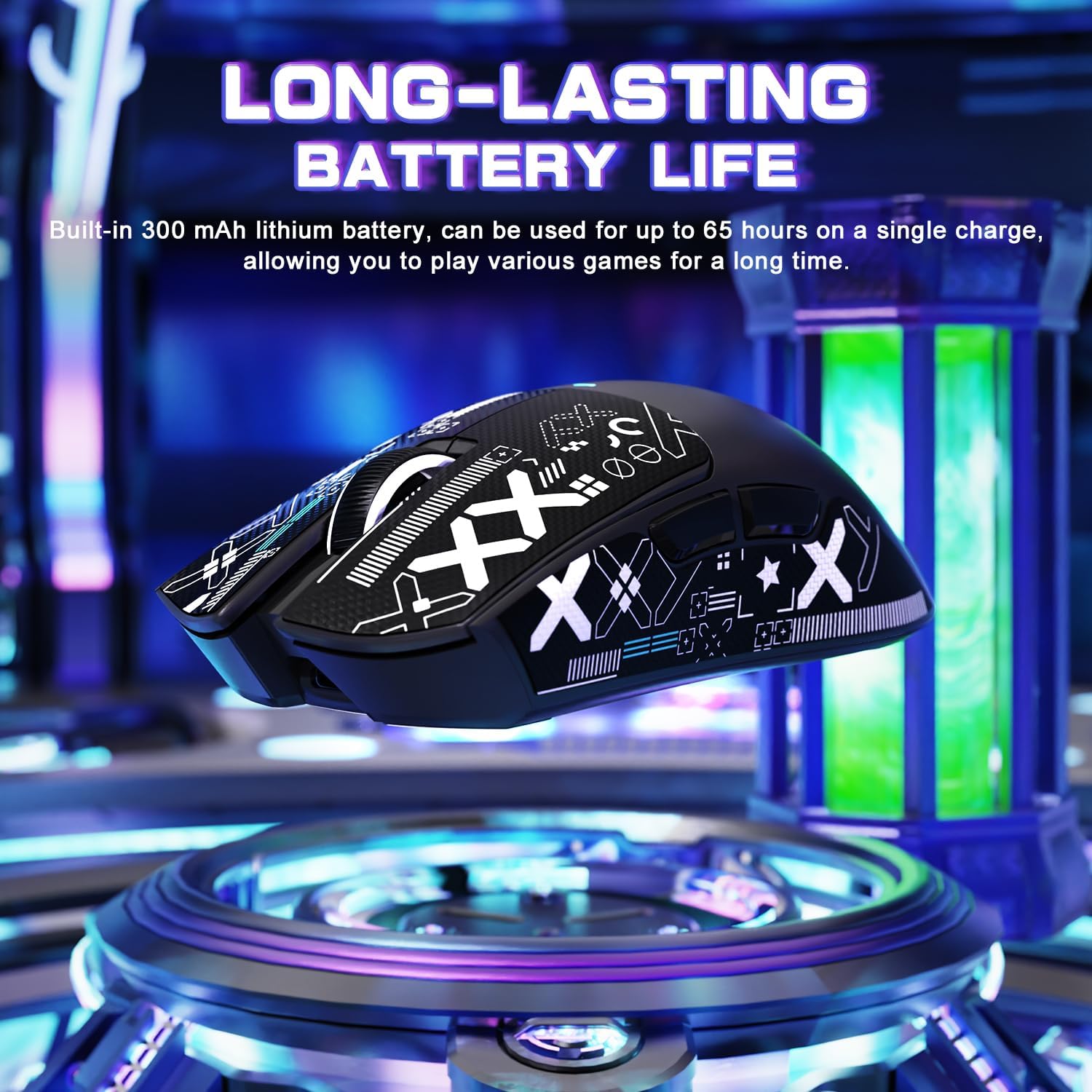 ATTACK SHARK X11SE Ultra-Light Wireless Gaming Mouse,22000 DPI,Tri-Modes BT5.2/Type-C Wired/2.4G,PixArt PAW3311 Gaming Sensor,5 Programmable Buttons for Laptop,PC,Mac Gamer(Black&Sticker)