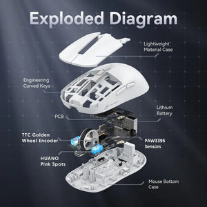 ATTACK SHARK X6 Three Modes Gaming Mouse With Charging Dock