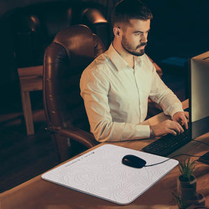 ATTACK SHARK CM05 Glass Gaming Mouse Pad,17.7x15.7 in Large Mouse Mat,Non Slip 9H Hard Mousepads,Nano-Textured Glass Surface with Improved Precision and Speed for FPS/MOBA - Black Contour