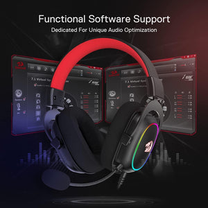 Redragon H510 Zeus‑X RGB Gaming Headset – Wired 7.1 Surround, 53 mm Drivers, RGB, Detachable Mic