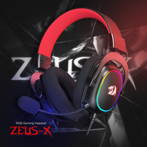 Redragon H510 Zeus‑X RGB Gaming Headset – Wired 7.1 Surround, 53 mm Drivers, RGB, Detachable Mic