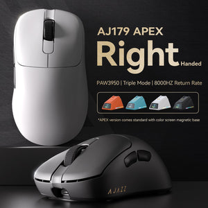 AJAZZ AJ-179 Apex 42000 DPI Magnetic Charging Station with TFT Display Mouse-PAW 3950 Sensor-8K Dongle AJ179 (Black)