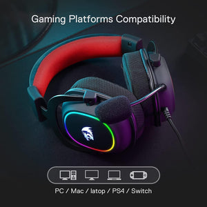 Redragon H510 Zeus‑X RGB Gaming Headset – Wired 7.1 Surround, 53 mm Drivers, RGB, Detachable Mic