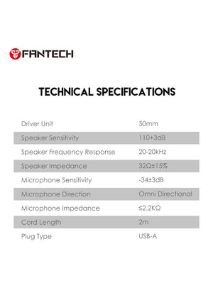 FANTECH HG28 PORTAL 7.1 Gaming Headset Black