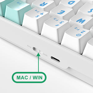 MageGee MK-Box Snoman Wired Mechanical Keyboard (Ivory white switch Lubed Switchs Sound Foam Layer)