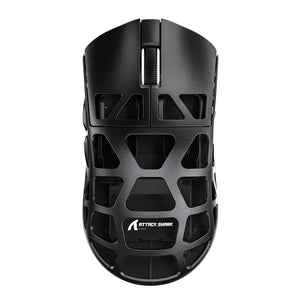 ATTACK SHARK R3 46g Superlight Magnesium Alloy Wireless Gaming Mouse, BT/2.4G/Wired Computer Mouse, 8KHz Polling Rate, PAW3395 26K DPI Sensor Programmable Mice Griptape for PC/Laptop/Mac (Black)
