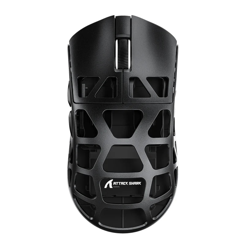 ATTACK SHARK R3 46g Superlight Magnesium Alloy Wireless Gaming Mouse, BT/2.4G/Wired Computer Mouse, 8KHz Polling Rate, PAW3395 26K DPI Sensor Programmable Mice Griptape for PC/Laptop/Mac (Black)