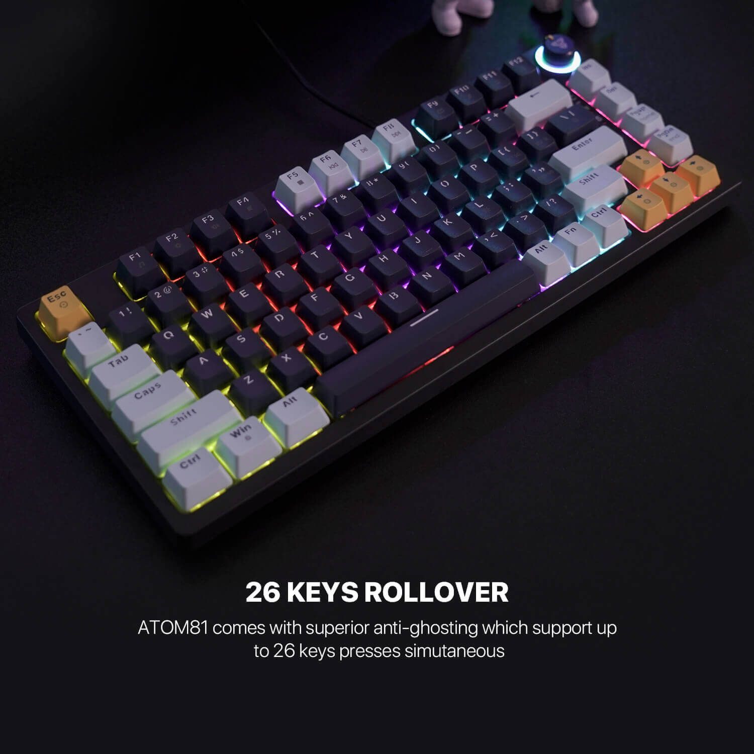 Fantech Mizu Series ATOM81 MK875V2 75% Mechanical Gaming Keyboard NAVY | ATOM81 MK875V2