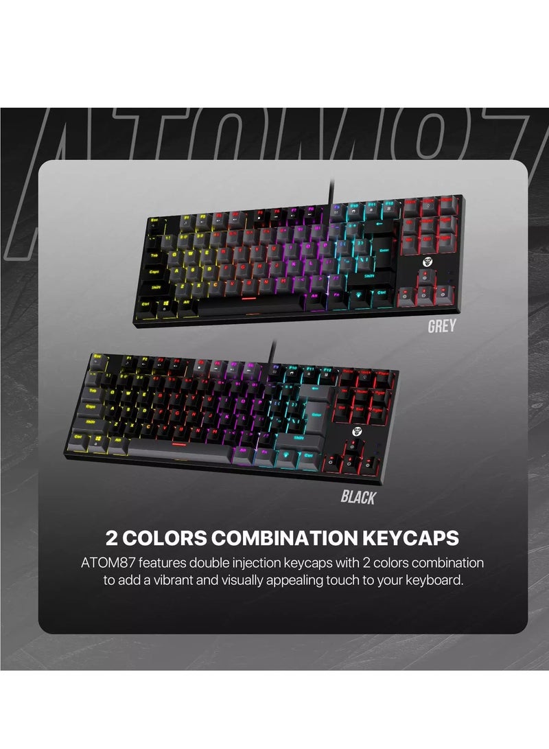 Fantech Atom 87 MK876 V2 Sumi Edition Mechanical Keyboard Gray