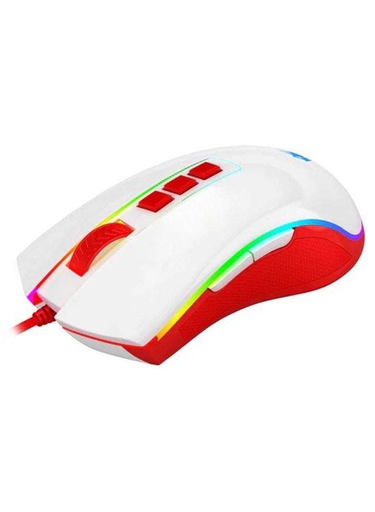 REDRAGON COBRA Wired Gaming Mouse M711C – CHERRY White/Red