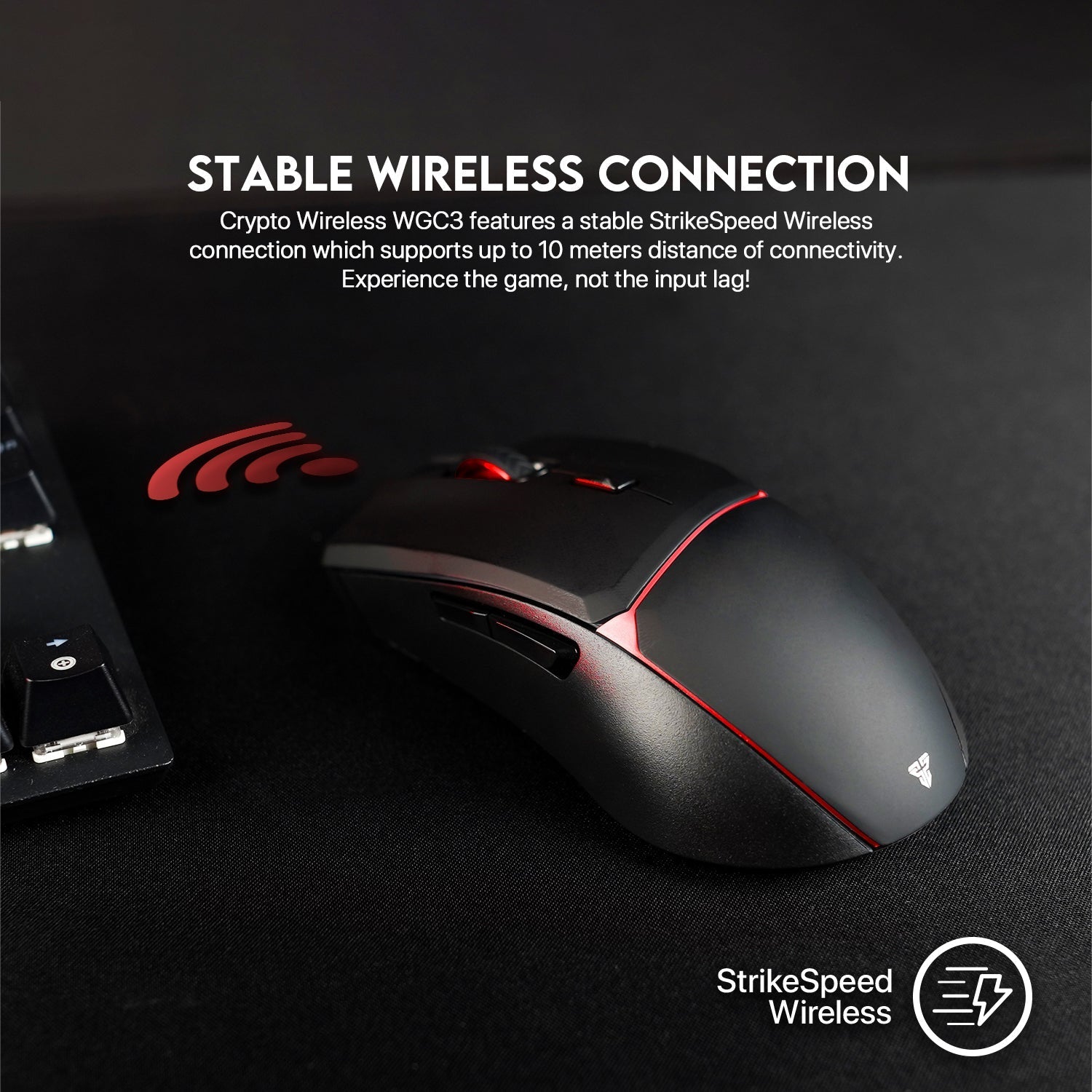 Fantech Crypto WGC3 Wireless Mouse Gaming Crypto Polling Rate 1000Hz DPI 10000- white