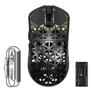ATTACK SHARK R5 Ultra Carbon Fiber Wireless 8K PAW3950MAX Gaming Mouse with 8K Coiled Cable