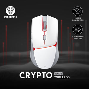 Fantech Crypto WGC3 Wireless Gaming Mouse Polling Rate 1000Hz DPI 12000- Black