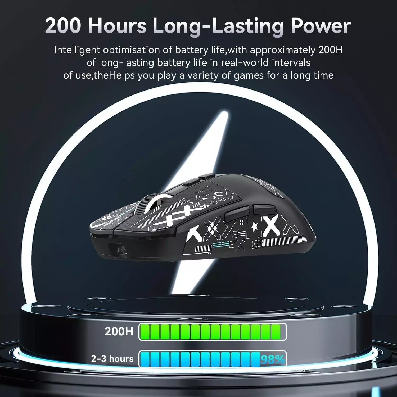ATTACK SHARK X6 Three Modes Gaming Mouse With Charging Dock