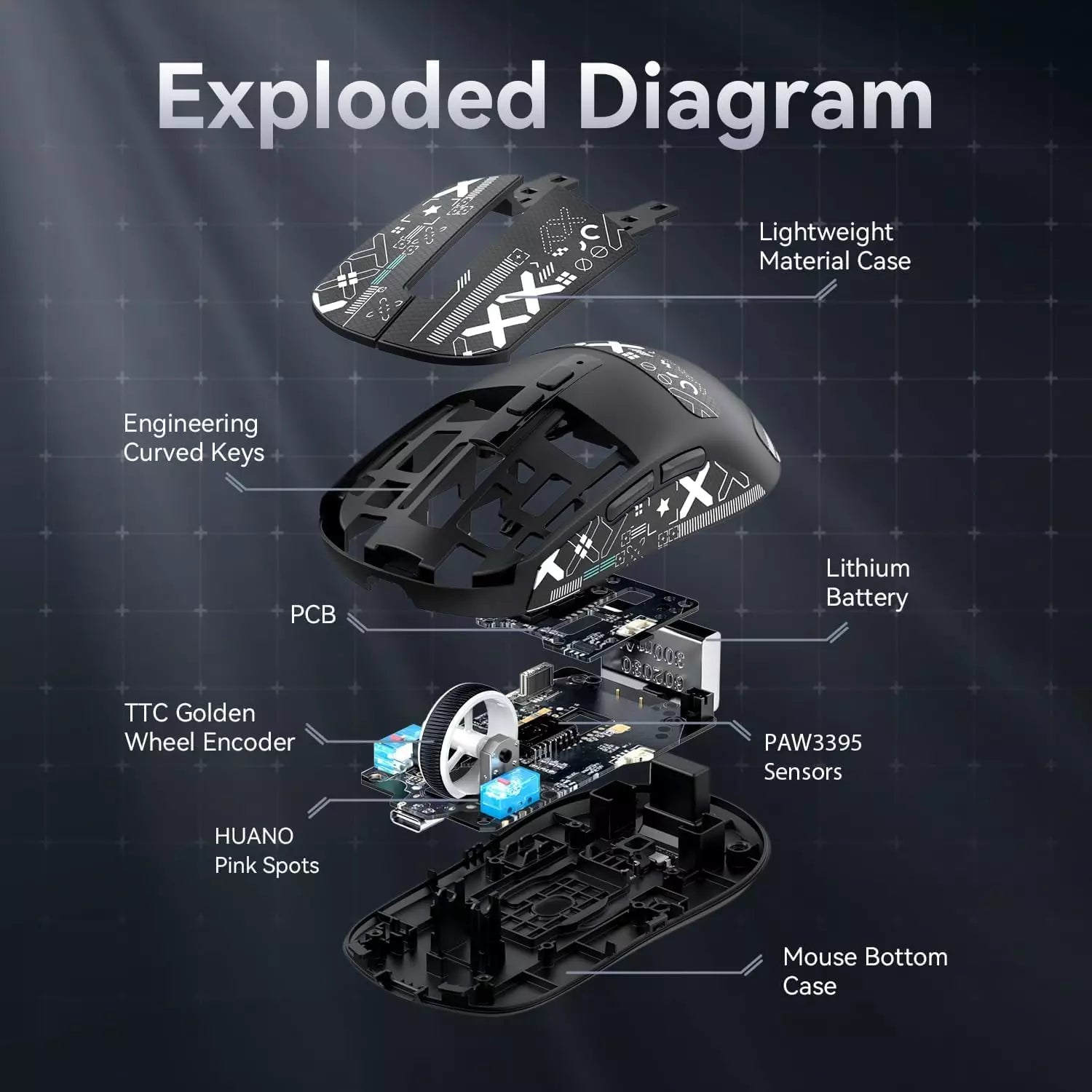 ATTACK SHARK X6 Three Modes Gaming Mouse With Charging Dock