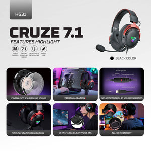 FANTECH HG31 CRUZE 7.1 Surround Sound Gaming Headset