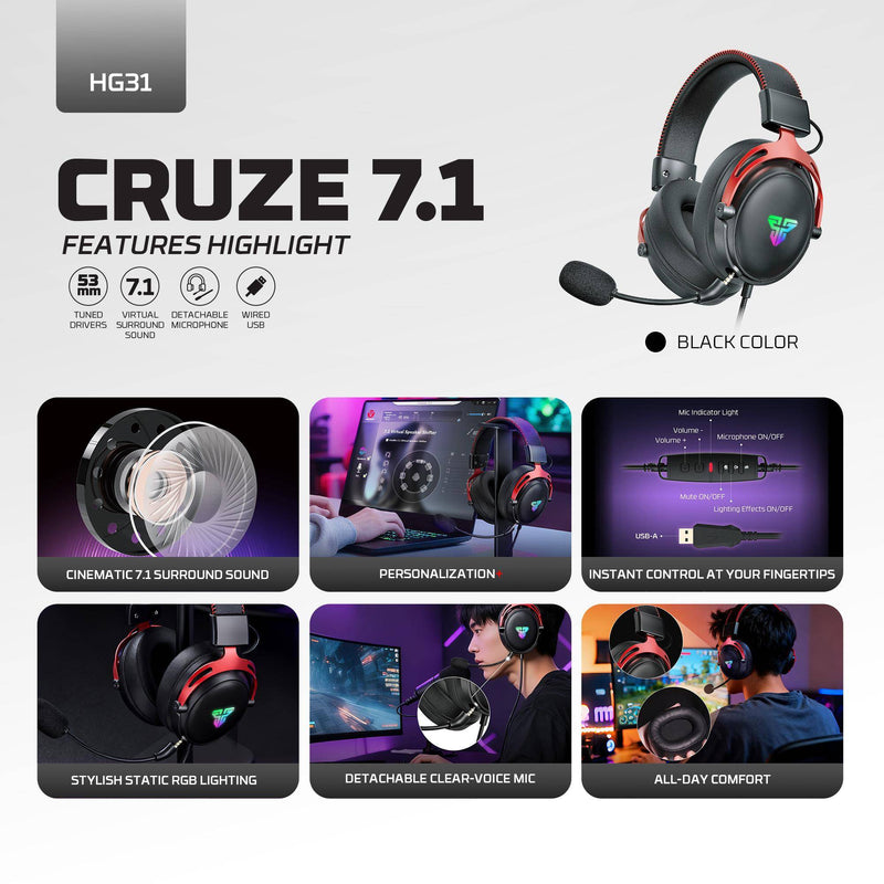 FANTECH HG31 CRUZE 7.1 Surround Sound Gaming Headset