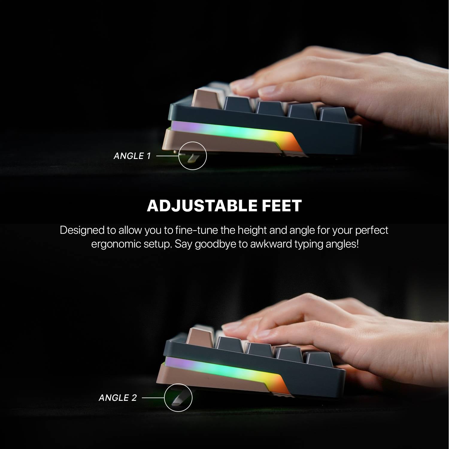FANTECH ATOM PRO63 MK912 Tri-Mode (BT / 2.4Gha / Wired) 60% Mechanical Gaming Keyboard – Hot Swap  | MERCURY - عربي/eng