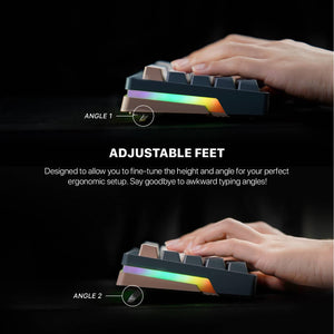 FANTECH ATOM PRO63 MK912 Tri-Mode (BT / 2.4Gha / Wired) 60% Mechanical Gaming Keyboard – Hot Swap  | MERCURY - عربي/eng