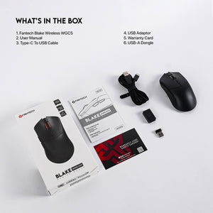 FANTECH WGC5S BLAKE S DUAL MODE WIRELESS GAMING MOUSE Polling Rate 1000Hz - Black