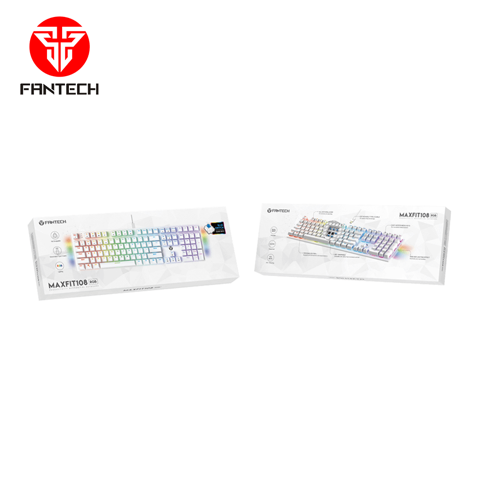 FANTECH MAXFIT108 MK855 RGB Mechanical Keyboard WHITE