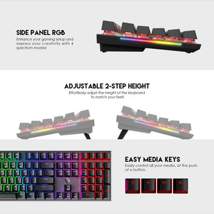 FANTECH MAXFIT108 MK855 RGB Mechanical Keyboard Black