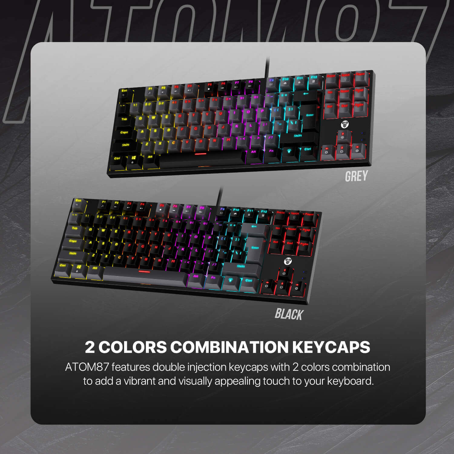 Fantech Atom 87 MK876 V2 Sumi Edition Mechanical Keyboard Black