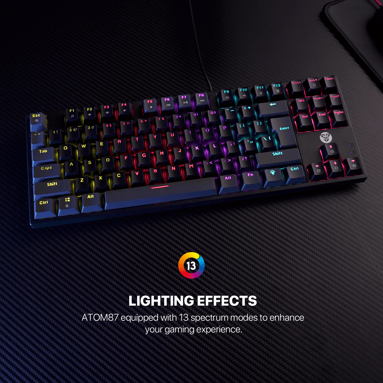 Fantech Atom 87 MK876 V2 Sumi Edition Mechanical Keyboard Black