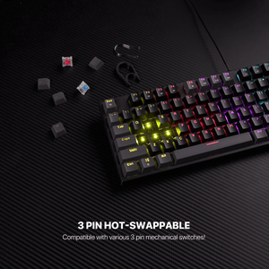 Fantech Atom 87 MK876 V2 Sumi Edition Mechanical Keyboard Black