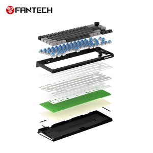 FANTECH MK919 ATOM PRO66 Mechanical Gaming Keyboard light Grey - 3 Mode Connection Eng/عربي