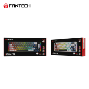 FANTECH MK919 ATOM PRO66 Mechanical Gaming Keyboard light Grey - 3 Mode Connection Eng/عربي
