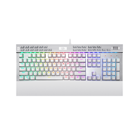 Redragon K550W RGB Yama 131 Key RGB LED Illuminated Backlit White Mechanical Keyboard