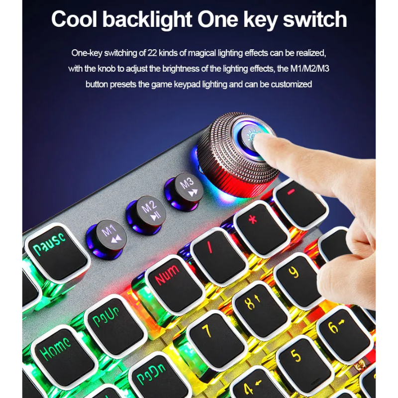 Keyboard Aula F2058 Frame Black Squre USB
