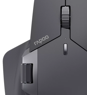 Rapoo MT760L Multi-mode Wireless Optical Mouse - Black Ergonomic Design