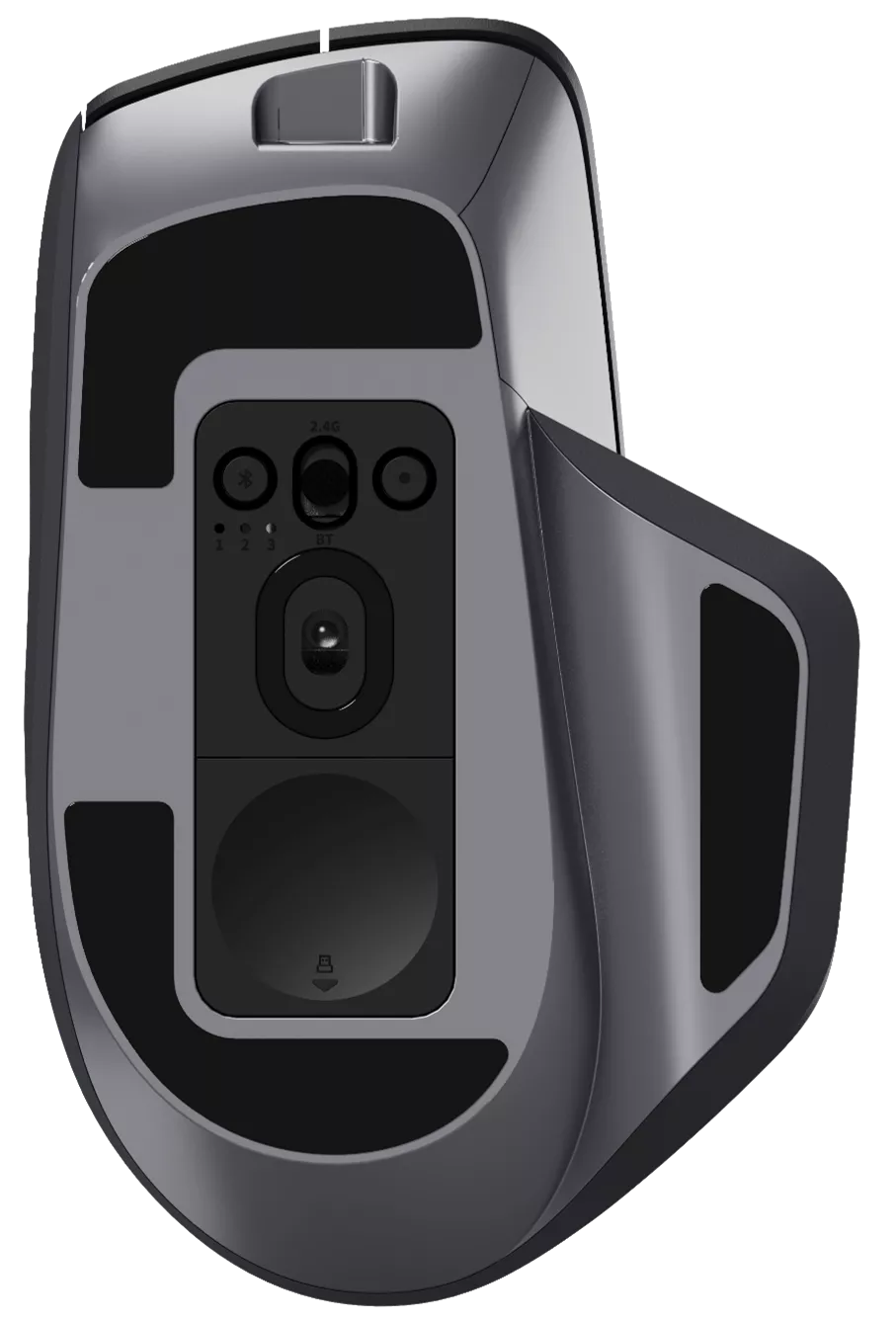 Rapoo MT760L Multi-mode Wireless Optical Mouse - Black Ergonomic Design