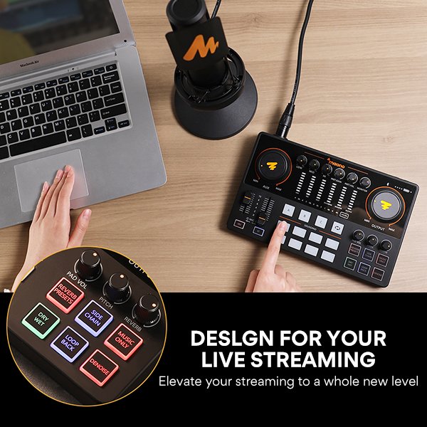MAONO CASTER AME2 Audio Interface & Podcast Equipment