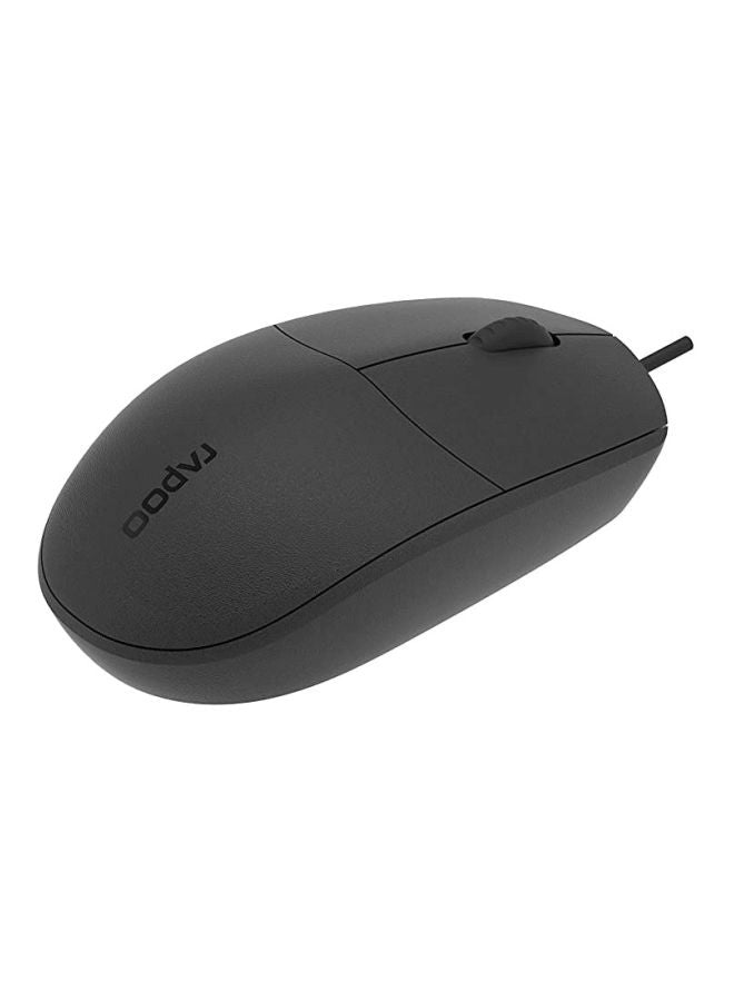 Rapoo N100 Wired Optical USB Mouse Black